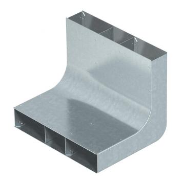 Vertical bend, three-compartment, height 48 mm