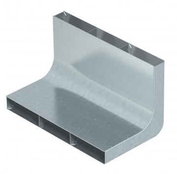 Vertical bend, three-compartment, height 38 mm