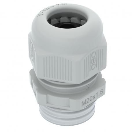 Cable gland, metric thread with multi-way seal insert, light grey 4 |  | M20 x 1,5 | yes | Light grey