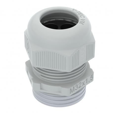 Cable gland, metric thread with multi-way seal insert, light grey 4 |  | M32 x 1,5 | yes | Light grey
