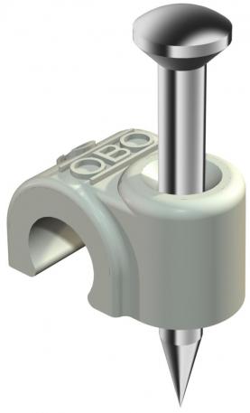 Крепежная скоба с гвоздем ISO 18 | 4 | 2,0x18 | светло-серый; RAL 7035