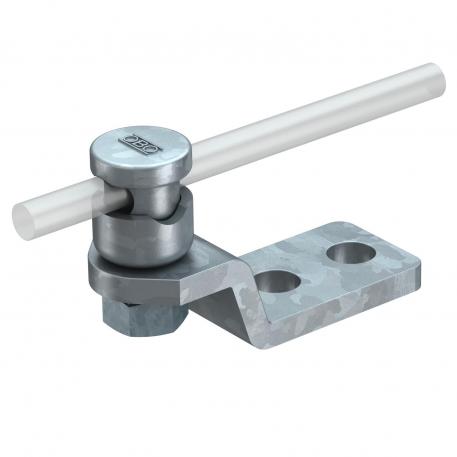 Connection and end piece with connector and pressure trough