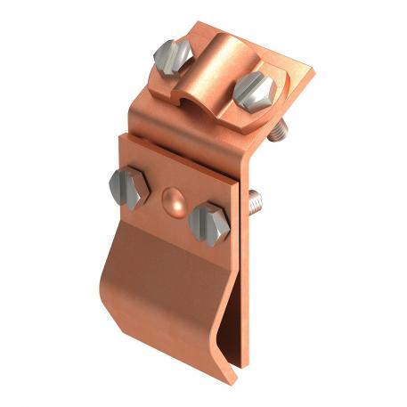 Roof gutter clamp for all bead thicknesses Cu