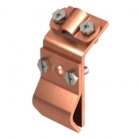 Bi-metal roof gutter clamp for all bead thicknesses