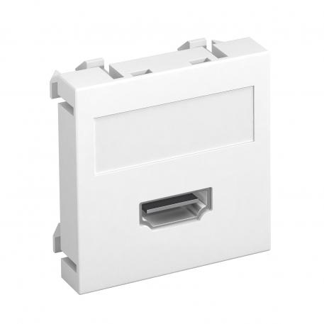 Мультимедийная розетка с разъемом HDMI, ширина 1 модуль, с прямым выводом, с винтовым зажимом