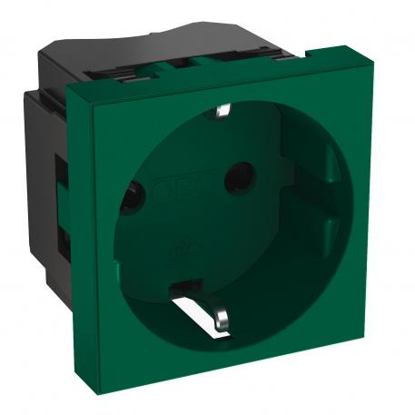 0° socket, protective contact, single 1 | одинарная 0° | зеленый; RAL 6029
