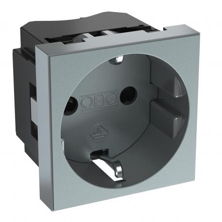 0° socket, protective contact, single 1 | одинарная 0° | алюминиевый лак