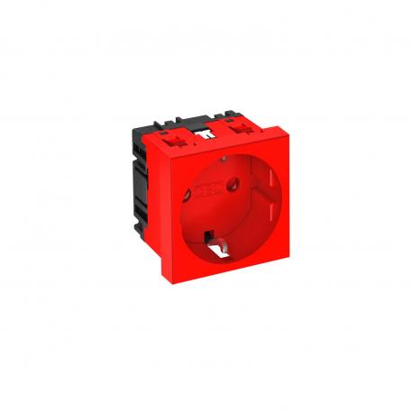 0° socket, protective contact, single 1 | single 0° | Signal red; RAL 3001
