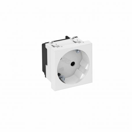 33° socket, protective contact, single 1 | Single 33° | Pure white; RAL 9010