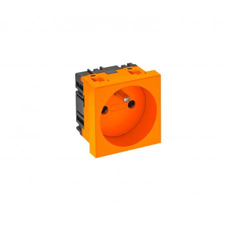 0° socket, with earthing pin, single 1 | Single 0° | Pure orange; RAL 2004