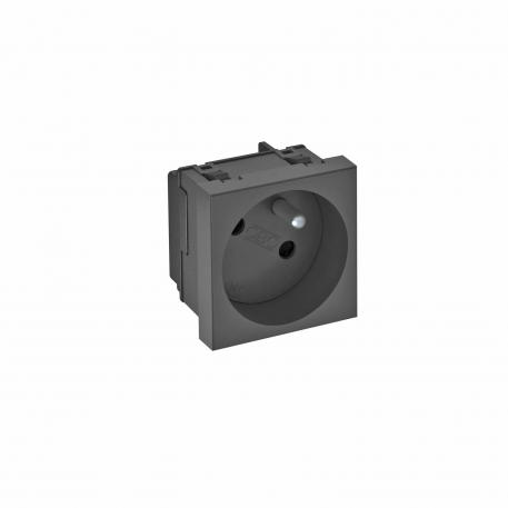 33° socket, with earthing pin, single 1 | Single 33° | Black-grey; RAL 7021