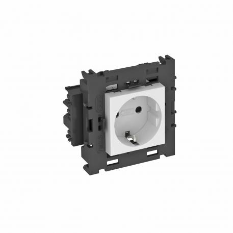 Розетка 0° серии Connect 80 с заземляющим контактом, одинарная