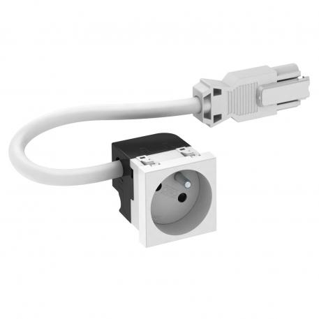 Розетка 33° серии Modul45Connect 45 с заземляющим стержнем, одинарная