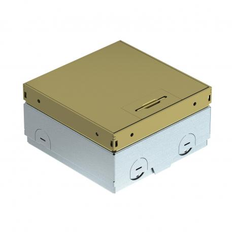 UDHOME-ONE floor socket, without floor covering recess, BS socket, brass Decorative plate