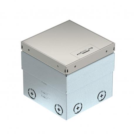 UDHOME2 floor socket, with cord outlet, without floor covering recess, unequipped, stainless steel Decorative plate