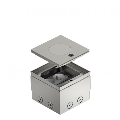 UDHOME2 floor socket, with tube body, double NF, stainless steel 