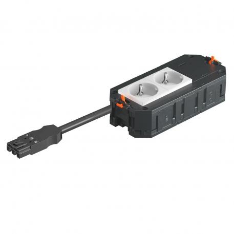 UTC3 W с 2 розетками с заземляющим контактом, белого цвета