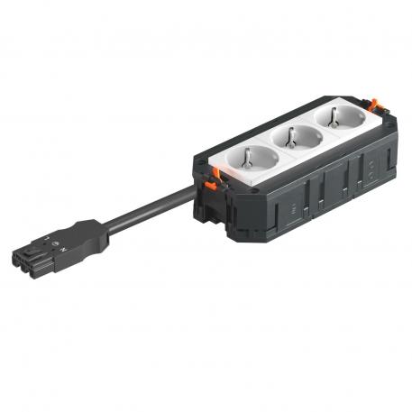 UTC3 W с 3 розетками с заземляющим контактом, белого цвета