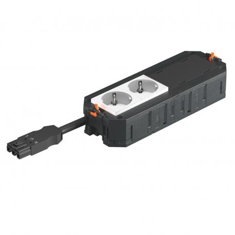 UTC4 W с 2 розетками с заземляющим контактом, белого цвета