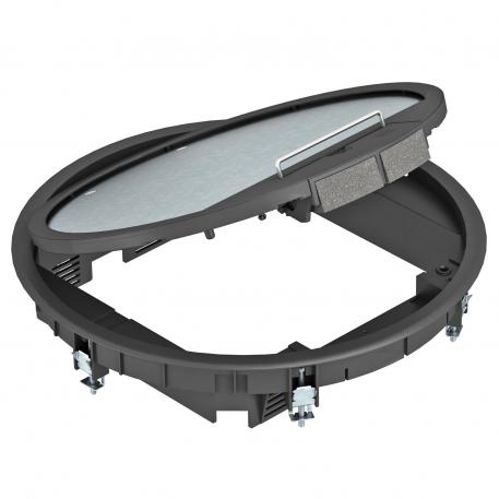 Электромонтажный лючок GESR9 со скобой 5 | R9 | черный графит; RAL 9011