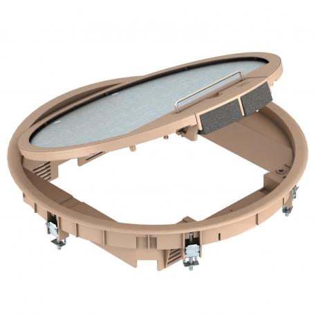 Электромонтажный лючок GESR9 со скобой 5 | R9 | бежевый; RAL 1019