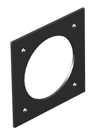 Cover plate, Telitank T4L/T8NL, installation opening for CEE device with 60 mm fastening track Graphite black; RAL 9011