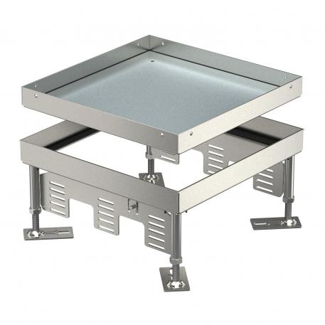 Height-adjustable heavy-duty cassette, blank, RKNSL, nominal size 9, stainless steel 105 | 155 | 21 | 105 | 4 | IP40