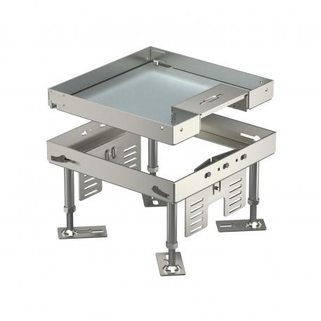 Регулируемая по высоте кассета с выпуском кабеля RKSN, номинальный размер 4, 2-е поколение, из нержавеющей стали