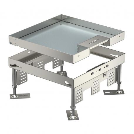 Регулируемая по высоте кассета с выпуском кабеля RKSN, номинальный размер 9, 2-е поколение, из нержавеющей стали