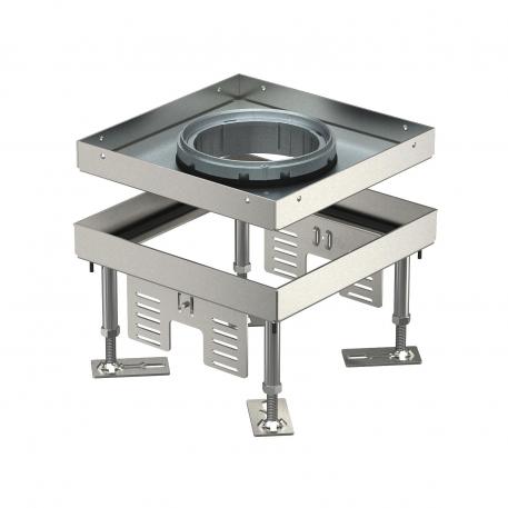 Height-adjustable heavy-duty cassette for tube body RKFNSL, nominal size 4, stainless steel 100 | 150 | 15 | 100 | 4 | IP40