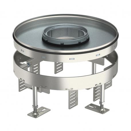 Height-adjustable heavy-duty cassette for tube body RKFRSL, nominal size R7, stainless steel 114 | 159 | 25 | 114 | R7