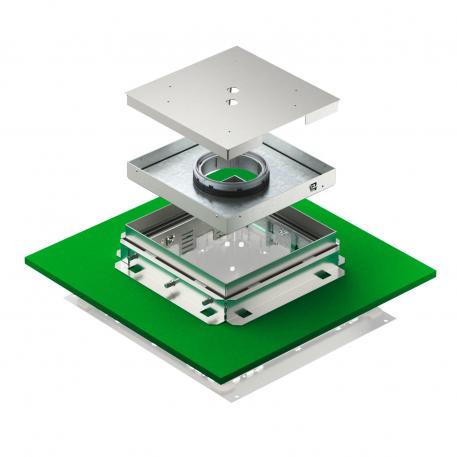 Регулируемая кассетная рамка RKFNUZD3 с отверстием для тубуса, из нержавеющей стали 136 |  | 25 | 81 | Заглубляемая труба | 9