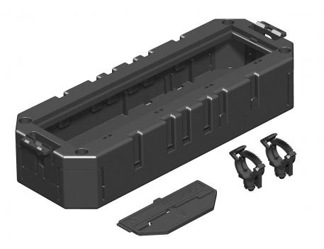 Module support with protective housing for Modul 45® devices, system length 208 mm 